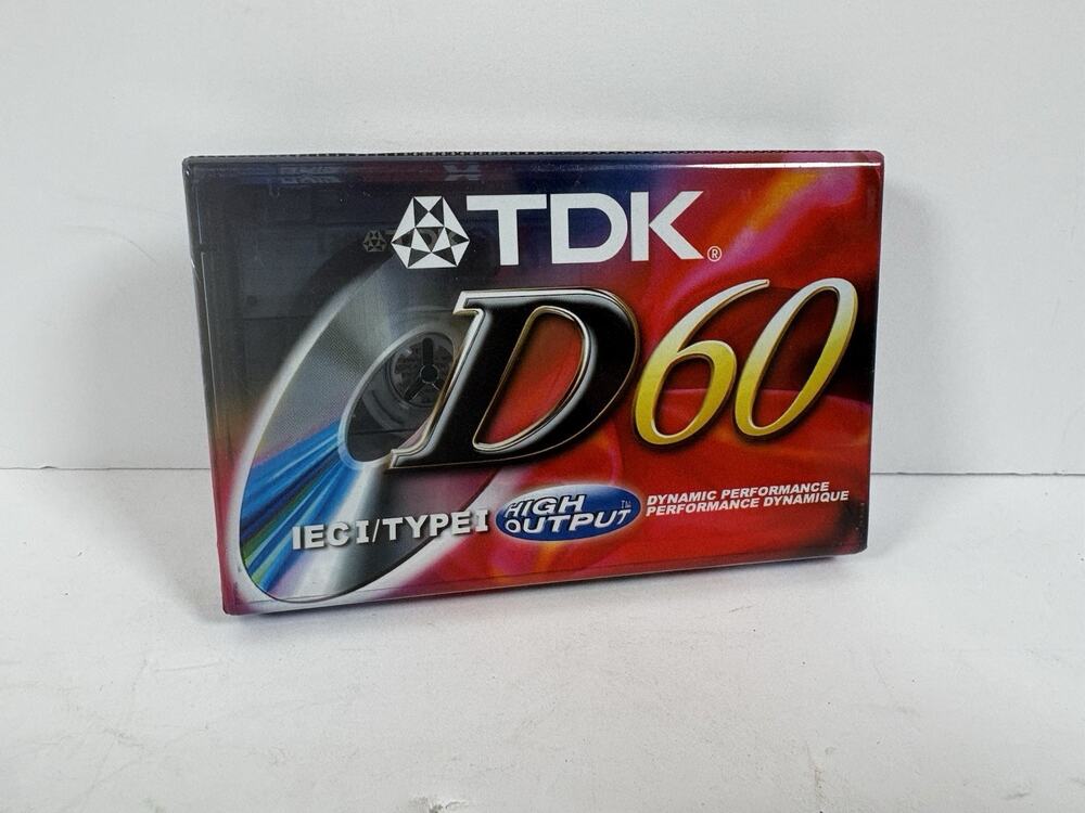 TDK D60 Blank Cassette Tapes IECI/Type I High Output NEW SEALED